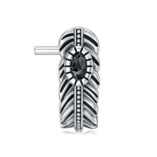 Sterling Silver Feather Nose Ring-1
