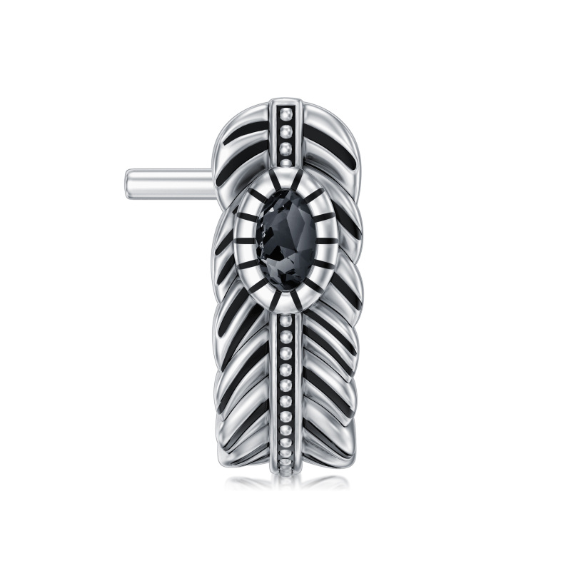 Anello al naso con piuma in argento sterling-17