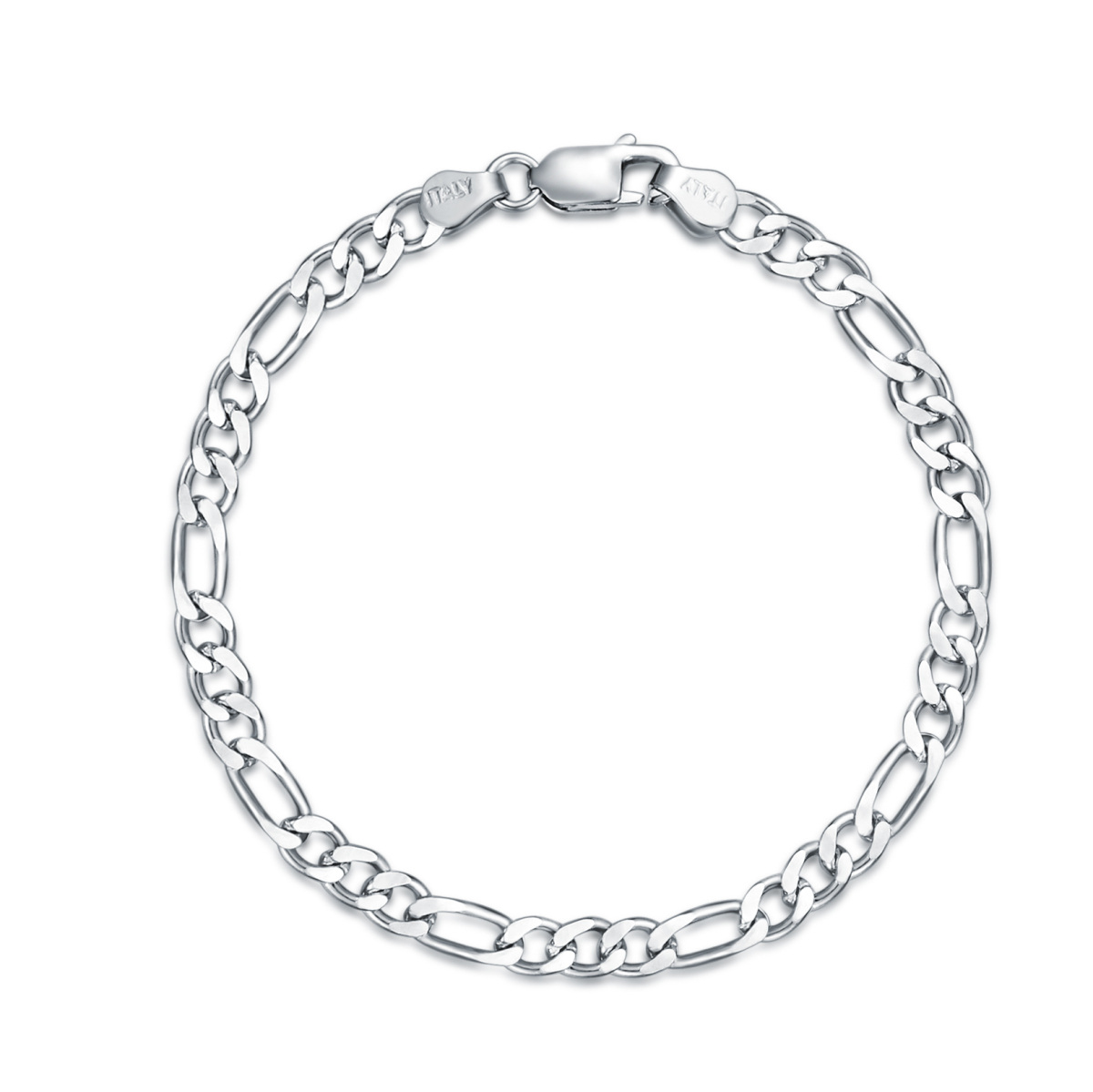 Sterling Silver Figaro Link Bracelet-1