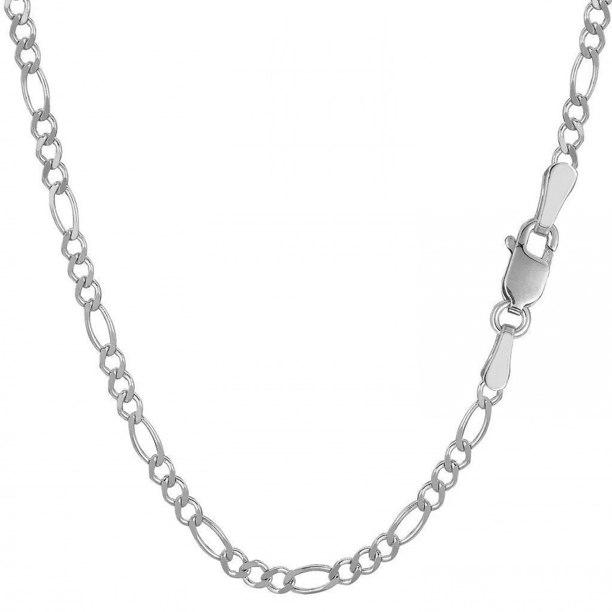 Sterling Silver Figaro Link Chain Necklace for Men-2