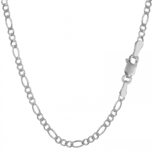 Sterling Silver Figaro Link Chain Necklace for Men-2