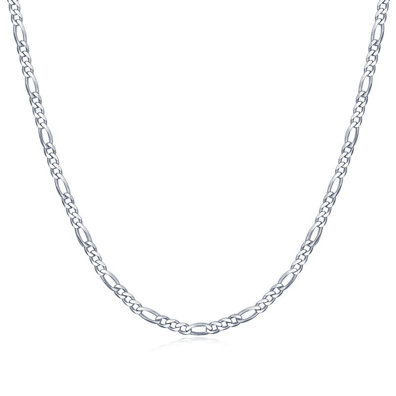 Collier en argent sterling avec chaîne à maillons Figaro