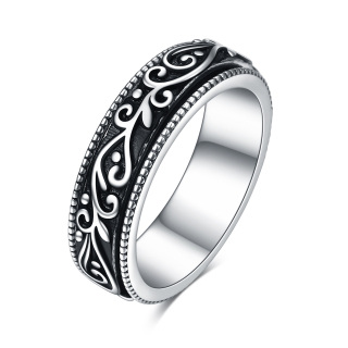 Sterling Silver Filigree Spinner Ring-53