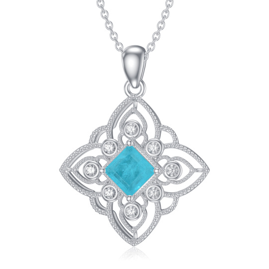 Collier en argent sterling avec pendentif trèfle à quatre feuilles en zircon cubique