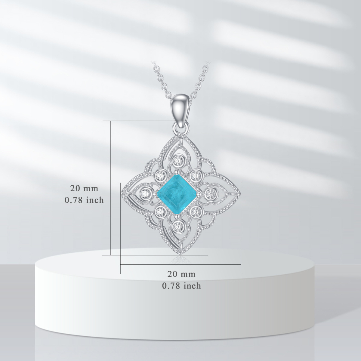 Collier en argent sterling avec pendentif trèfle à quatre feuilles en zircon cubique-6