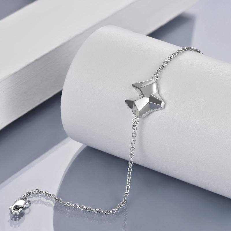 Sterling Silver Fox Charm Bracelet-3