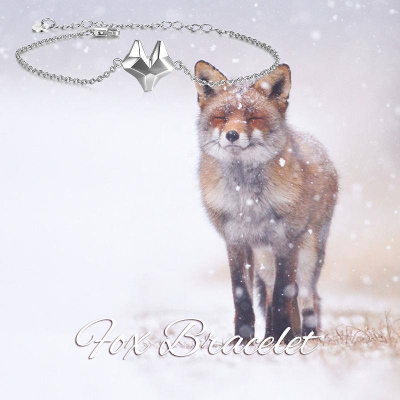 Sterling Silver Fox Charm Bracelet-6