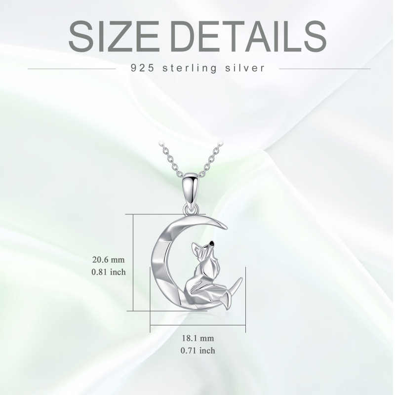 Colar com pingente de raposa em prata esterlina-6