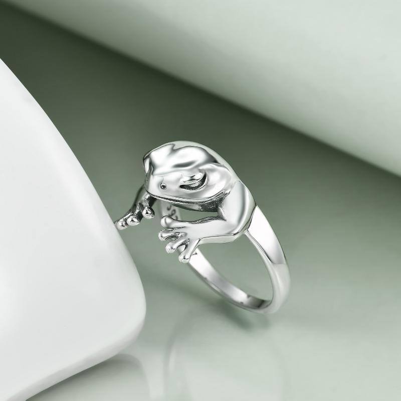 Sterling Silver Frog Ring-4