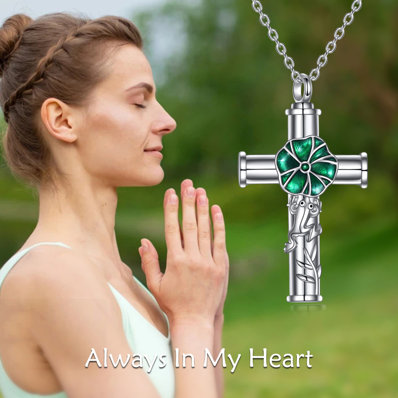 Sterling Silver Frog Urn Necklace for Ashes-6