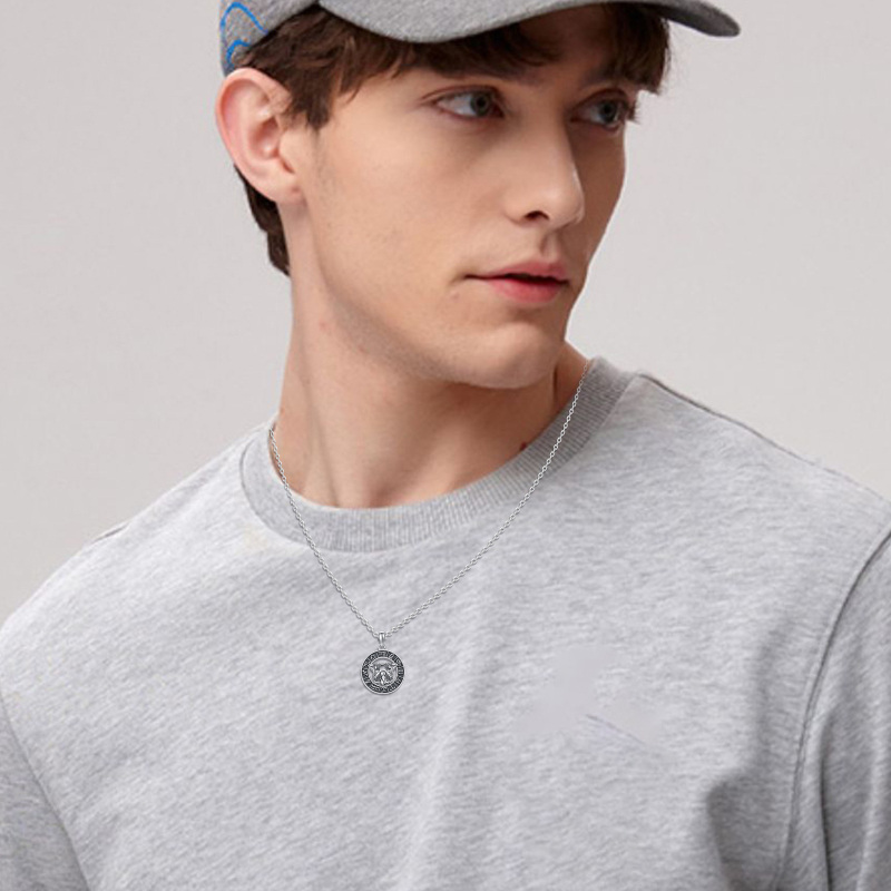 Sterling Silver Gemini Pendant Necklace-3