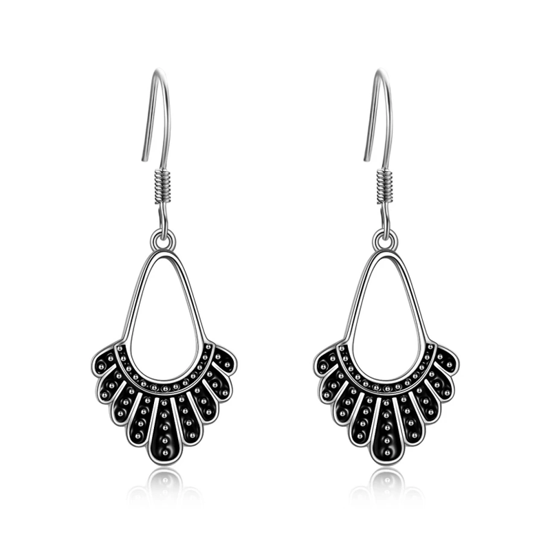 Sterling Silver Ginsberg Collar Drop Earrings-3