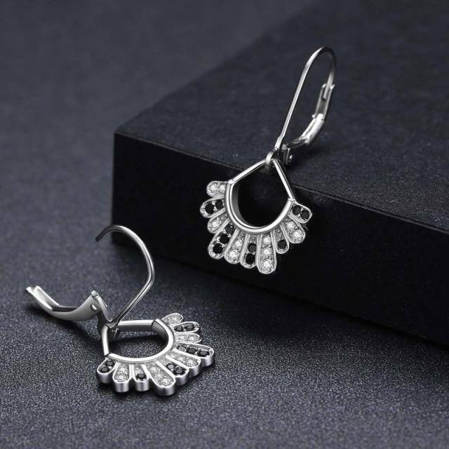 Boucles d'oreilles en argent sterling avec collier de Ginsberg en zircon cubique-5