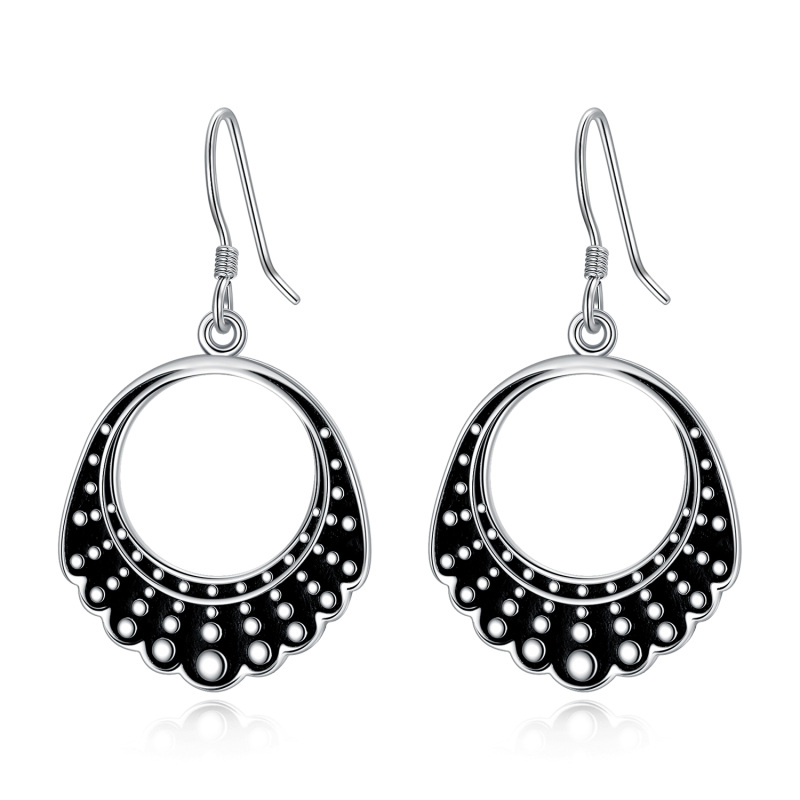 Pendientes colgantes con collar Ginsberg RBG en plata de ley para mujer