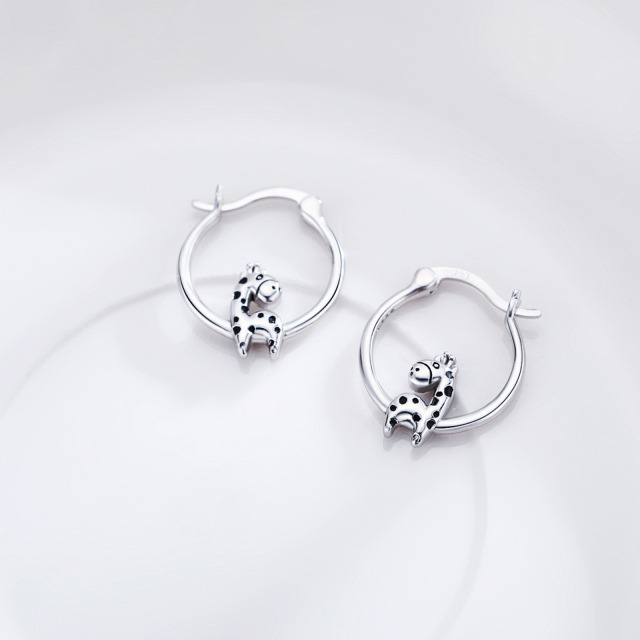 Boucles d'oreilles Girafe en argent sterling-4