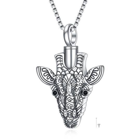 Sterling zilveren giraffe urnenketting voor as