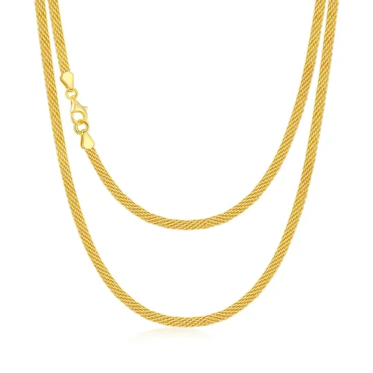 Sterling Silver with Gold Plated Chain Necklace