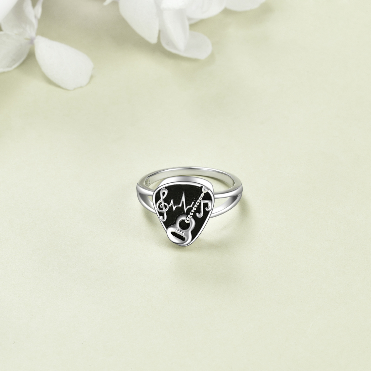 Sterling Silver Guitar Urn Ring-3