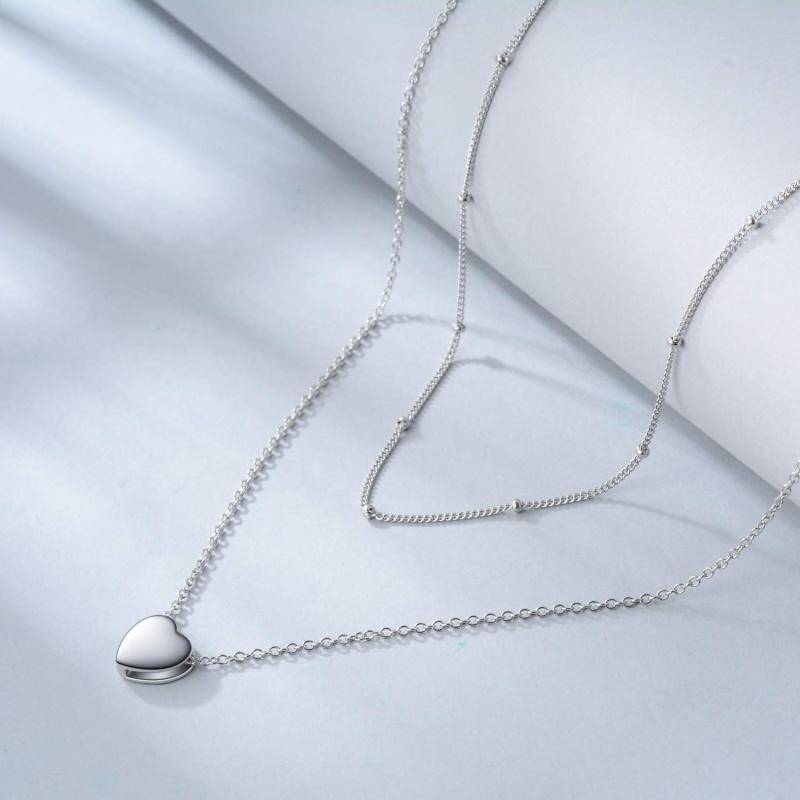 قلادة من الفضة الإسترلينية على شكل قلب-4