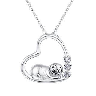 Sterling Silver Heart Pendant Necklace-28