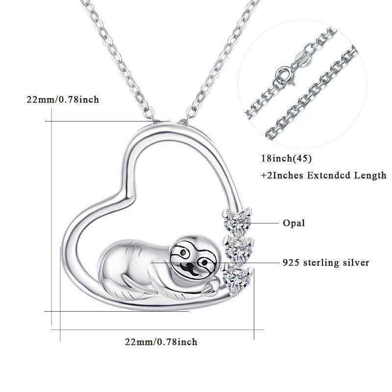 Sterling Silver Heart Pendant Necklace-9