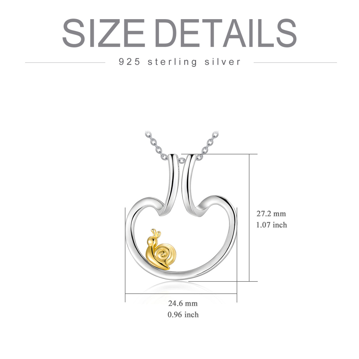 Collana con ciondolo a forma di cuore in argento sterling-5