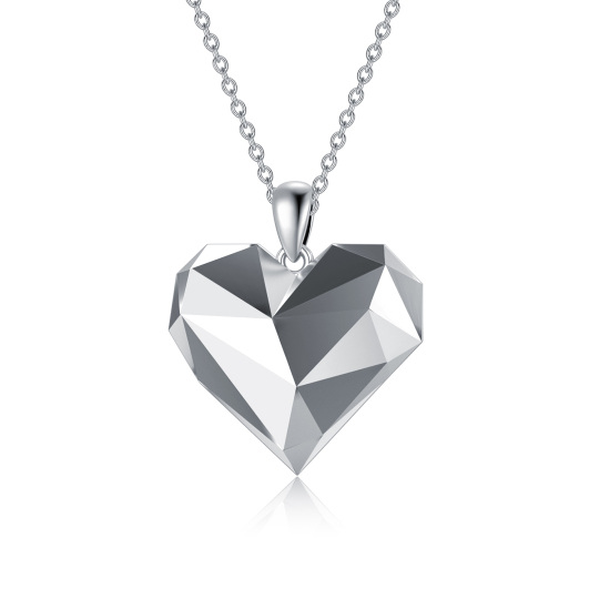 Collana con ciondolo a forma di cuore in argento sterling