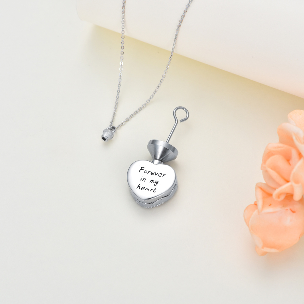 Collar de plata de ley con forma de corazón de abulón y mariscos con urna de árbol de la vida para cenizas para mujeres y mejores amigas-4