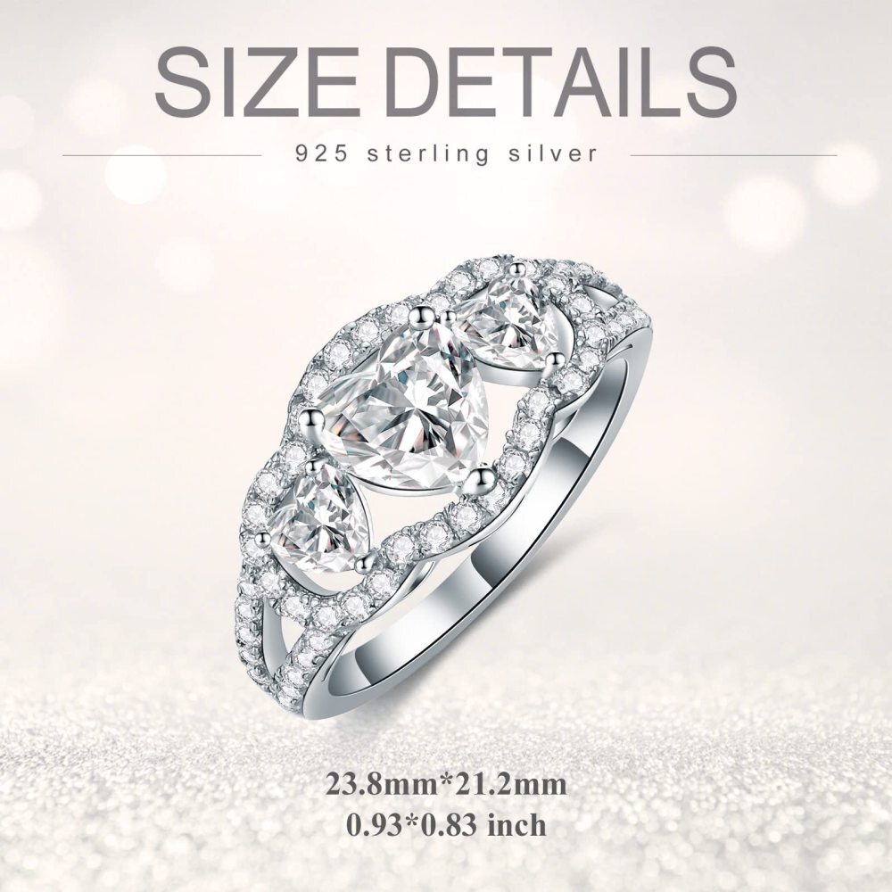 Anel de noivado personalizado com gravura em forma de coração de prata esterlina moissanite-6