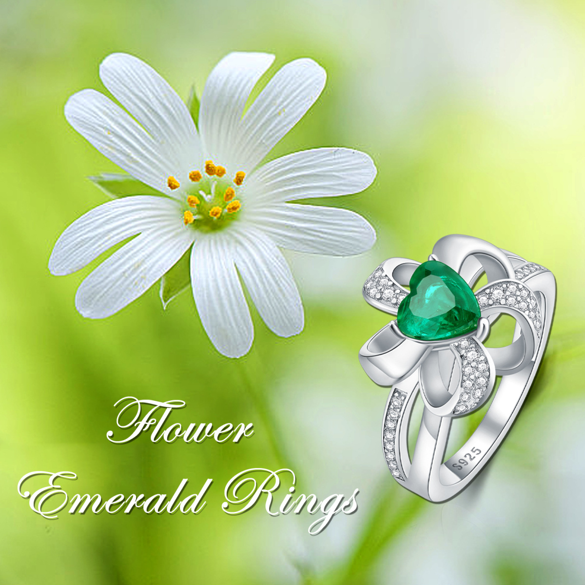 Bague en argent sterling en forme de coeur avec turquoise-6