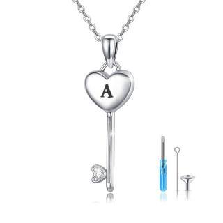 Sterling Silver Heart Urn Necklace for Ashes-18