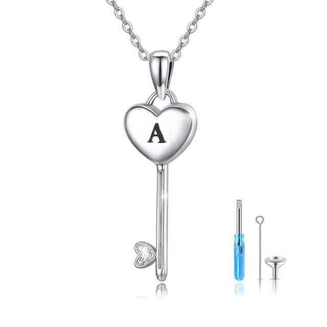 Sterling Silver Heart Urn Necklace for Ashes-1