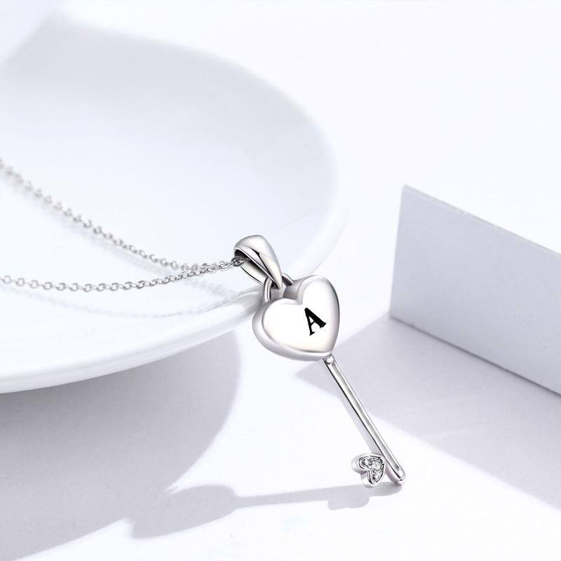 Collana con urna a cuore in argento sterling per le ceneri-4