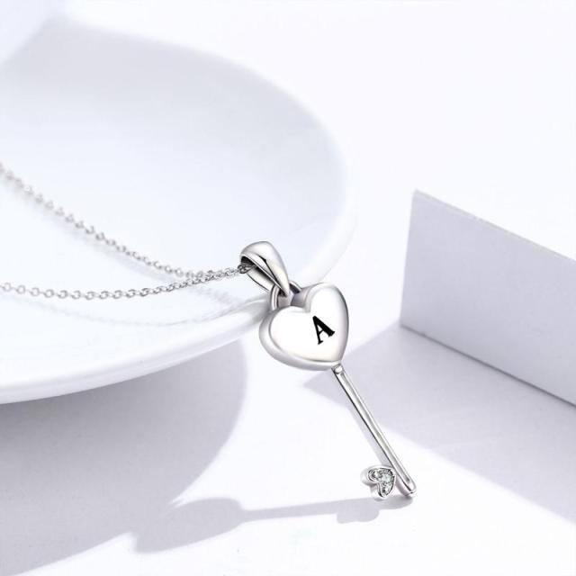 Collier Urne Coeur en Argent Sterling pour Cendres-4