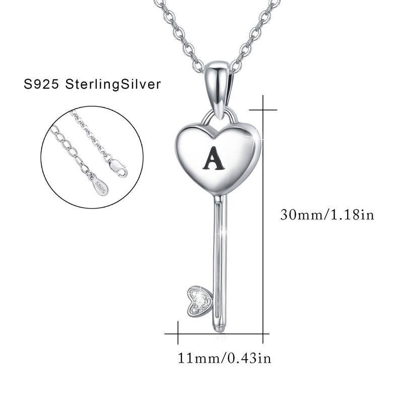 Collana con urna a cuore in argento sterling per le ceneri-5