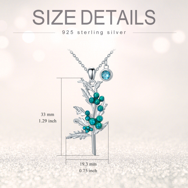 Sterling zilveren Cubic Zirconia hulshanger ketting-4