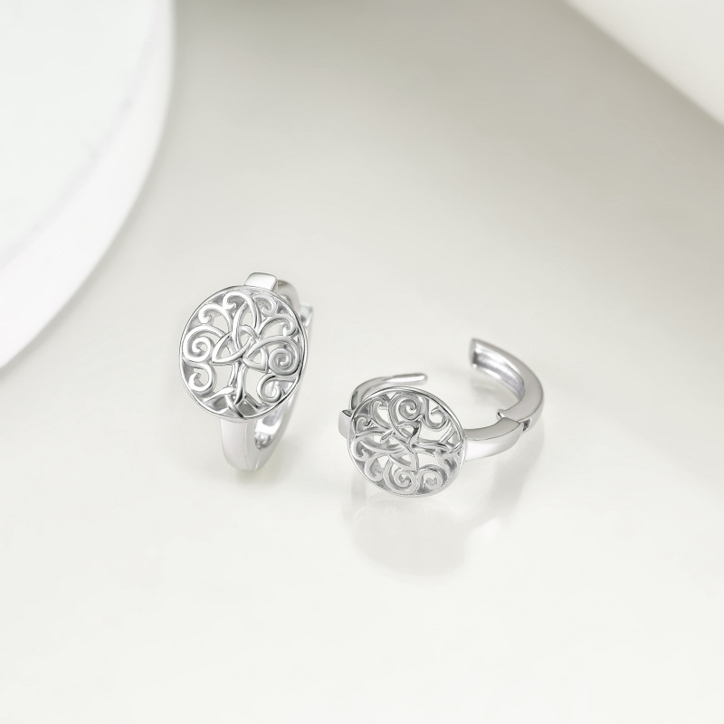 Sterling Silver Hoop Earrings-4