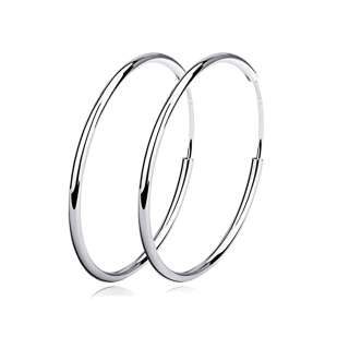 Sterling Silver Hoop Earrings-5