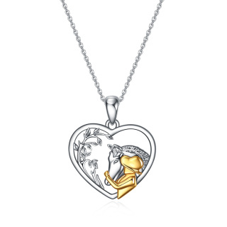 Halskette mit Pferdeanhänger aus Sterlingsilber-5