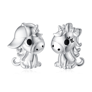 Sterling Silver Horse Stud Earrings-33