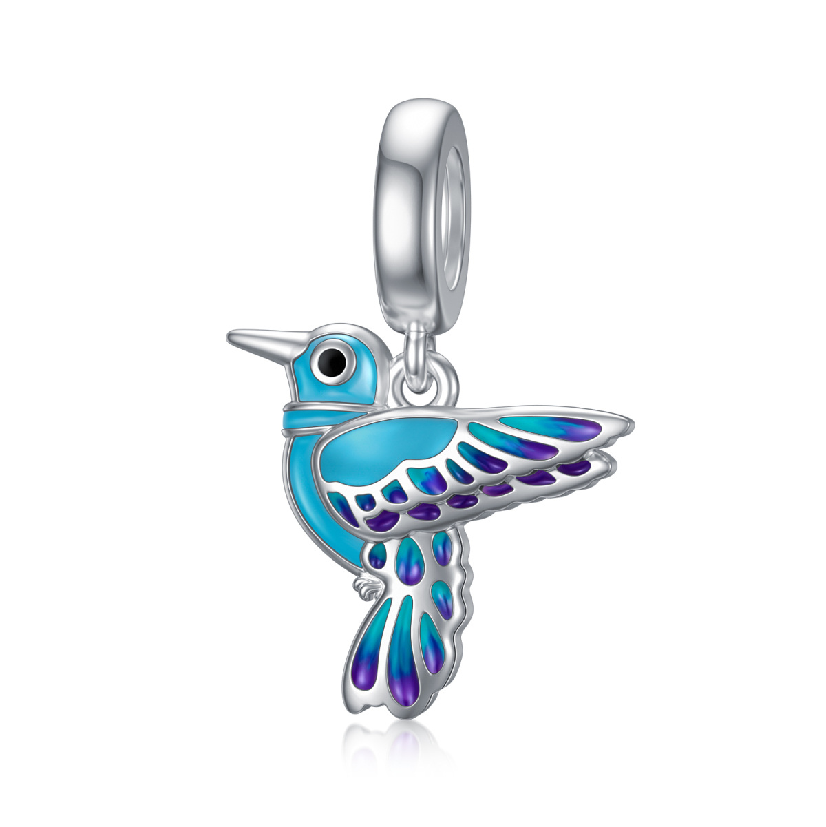 Sterling Silver Hummingbird Dangle Charm-1