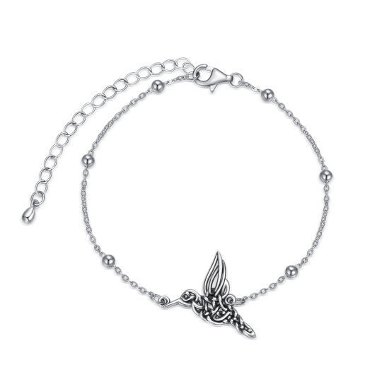 Sterling Silver Hummingbird Pendant Bracelet