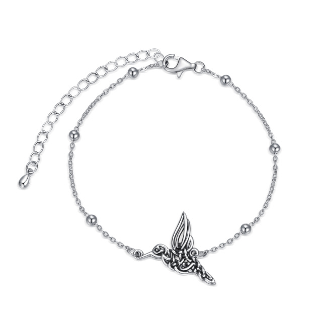 Bracciale con ciondolo colibrì in argento sterling-1