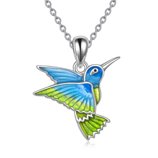 Sterling Silver Hummingbird Pendant Necklace-31