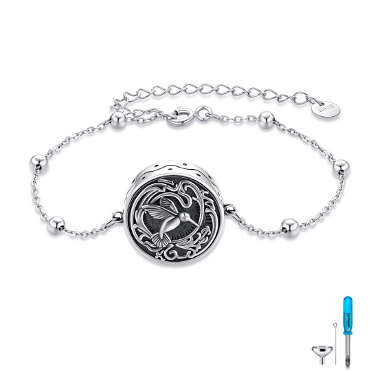 Sterling Silber Kolibri Urne Armband für Asche