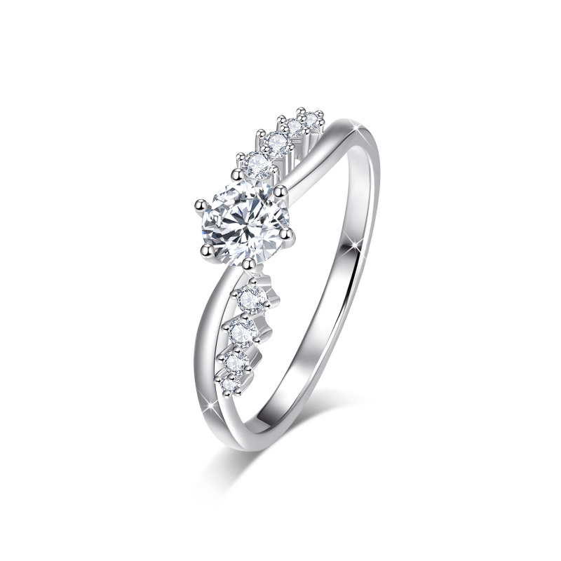 Sterling Silver Cubic Zirconia Infinity Symbol Ring-6