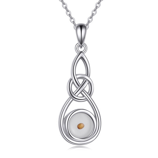 Collier avec pendentif symbole de l'infini en argent sterling