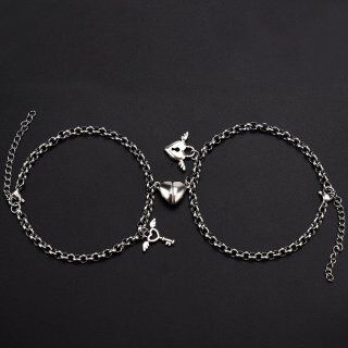 Sterling Silver Key & Lock Charm Bracelet-12