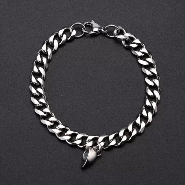 Sterling Silber Schlüssel & Schloss Anhänger Armband-4