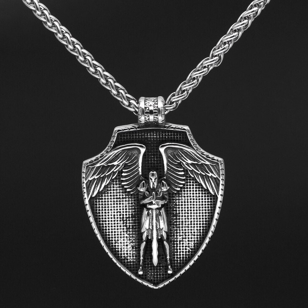 Collana da uomo con ciondolo dei Cavalieri Templari in argento sterling-2